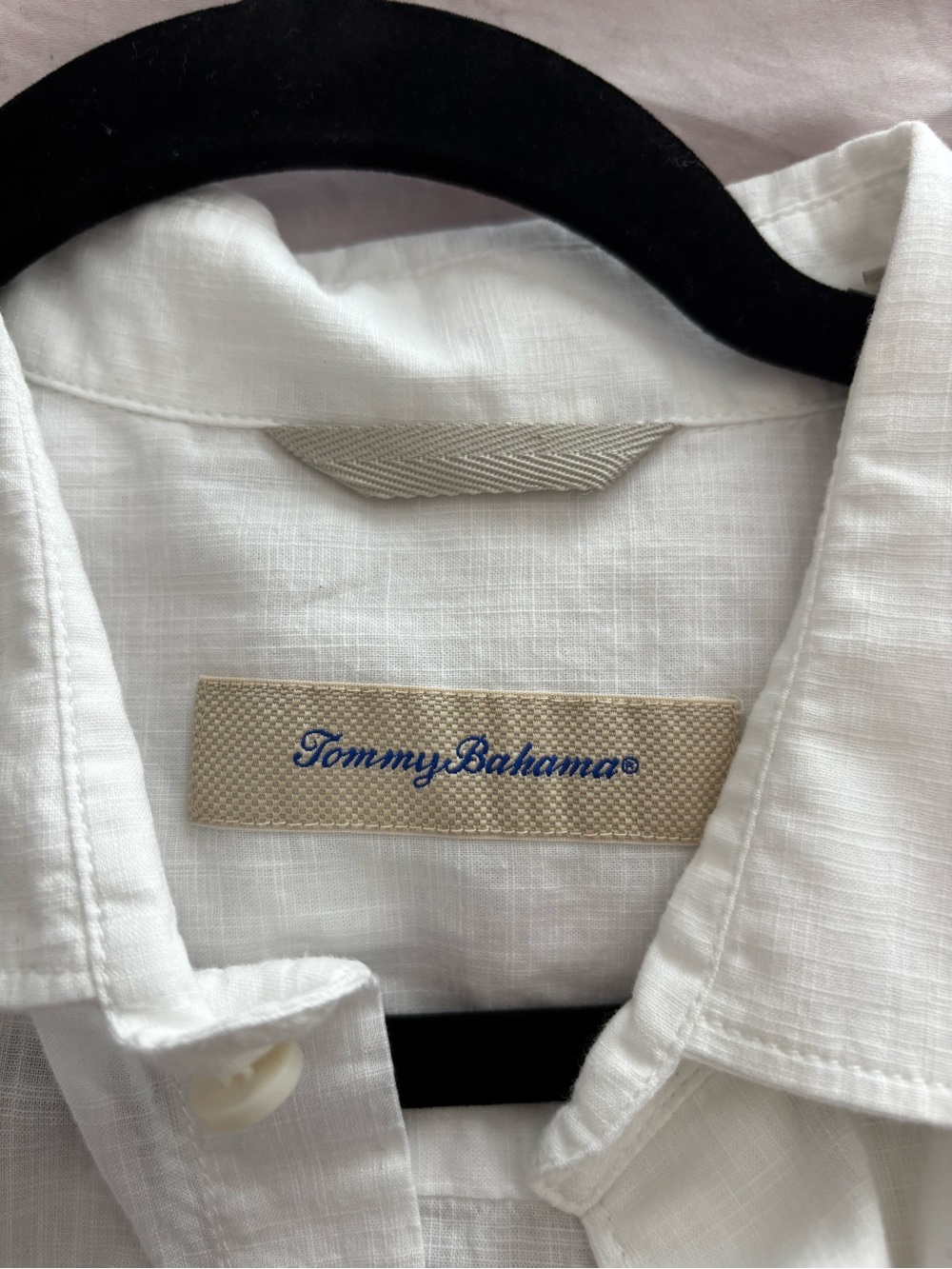 Tommy Bahama Cotton White Short-Sleeve Button-Down shirt M NWT - Picture 3 of 5
